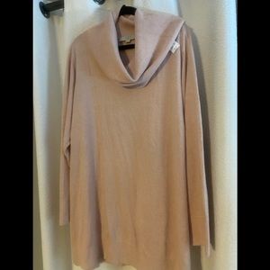 Light pink cowl Loft Sweater 24/26 NWT